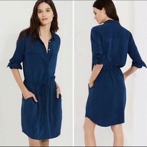 Lou and Grey Twill Shirt Dress Navy
